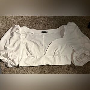 PrettyLittleThing White Puff Sleeve Blouse